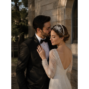 Kristal Kar Tanesi Gelin Tacı | El Yapımı Lüks Bridal Headpiece